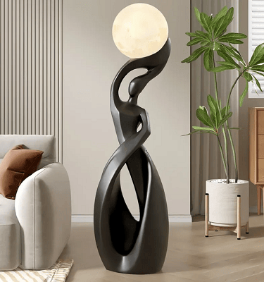 Abstract character large-sized resin floor lamp 24 × 29 × 82cm