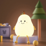 Silicone pear shaped baby night light RGB 7 colors 13 × 11 × 15cm