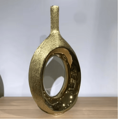 Silver American Modern Premium Ceramic Vase - gold B