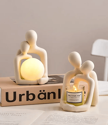 Modern minimalist couple decorative light 9.5 × 11.5 × 15.5cm