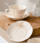 Pink Ceramic Coffee Cup Set