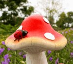 Simulated resin mushroom garden statue