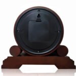 Red solid wood circular clock