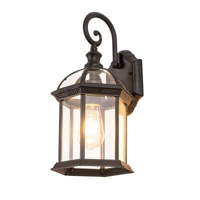 Vintage European style wrought iron outdoor wall lamp