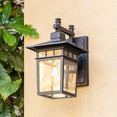 Vintage European style wrought iron outdoor wall lamp