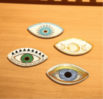 Devil's Eye Ceramic Decorative Plate 15×9×2cm