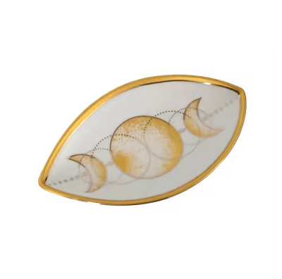 Devil's Eye Ceramic Decorative Plate 15×9×2cm