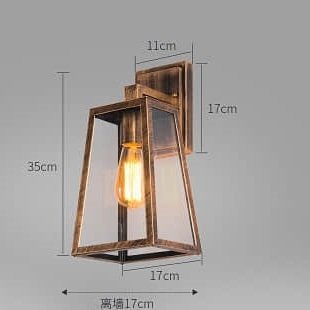 Vintage European style wrought iron outdoor wall lamp