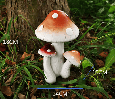 Simulated resin mushroom garden statue