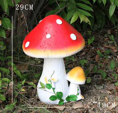 Simulated resin mushroom garden statue