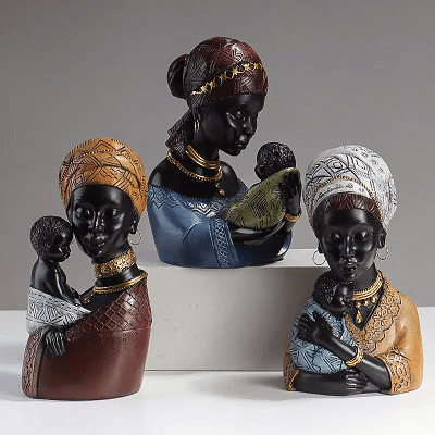 African Mother's Love Resin Craft Statue