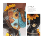 Beautiful African woman with sunflower home decor