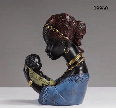 African Mother's Love Resin Craft Statue