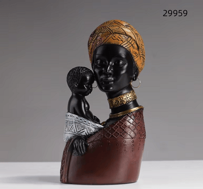 African Mother's Love Resin Craft Statue