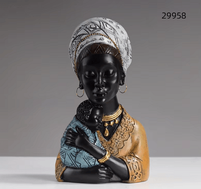 African Mother's Love Resin Craft Statue