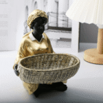 Black/Gold Resin Home Storage Decorative Item