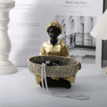 Black/Gold Resin Home Storage Decorative Item