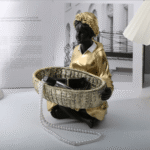 Black/Gold Resin Home Storage Decorative Item