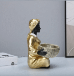 Black/Gold Resin Home Storage Decorative Item