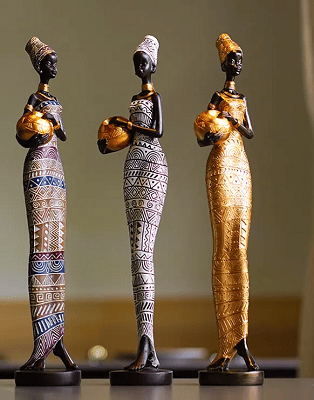 Decorative resin crafts of African women fetching water
