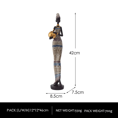 Decorative resin crafts of African women fetching water