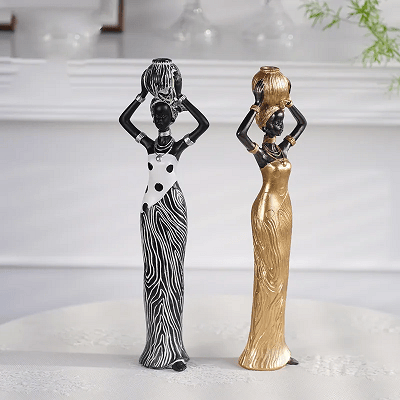 Resin statue of a North African ethnic female figure