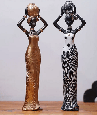 Resin statue of a North African ethnic female figure