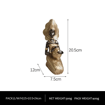 Resin statue of a North African ethnic female figure